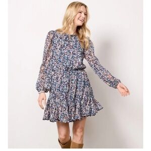 Evereve • Isla Dress Blue Small NWT